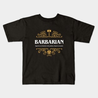 Barbarian Class Tabletop RPG Gaming Kids T-Shirt